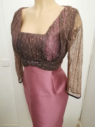 Vestido nuevo manga larga talla 40