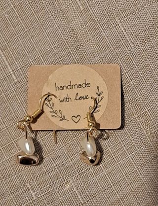 Pendientes largos perla