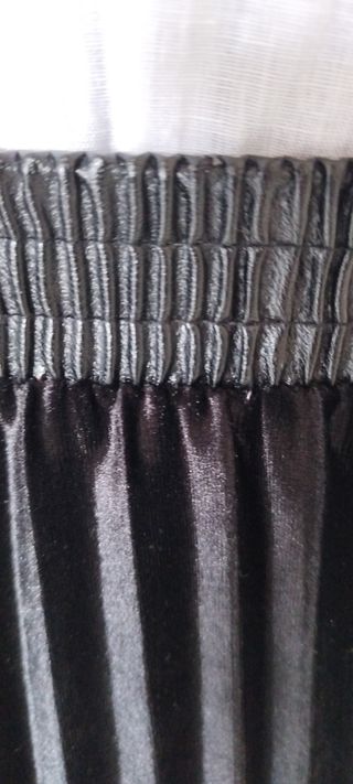 Gonna velluto liscio plissettata nero tg S Itrend