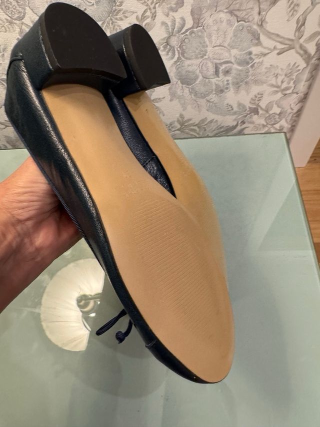 bailarinas tacon 4 cm piel marino 37