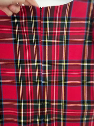 Vestido rojo cuadros