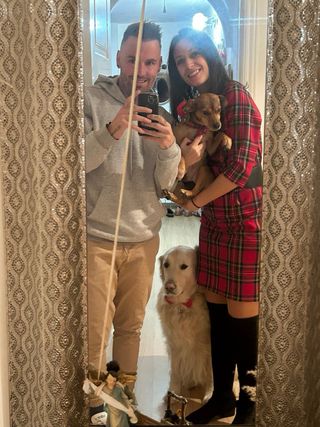 Vestido rojo cuadros