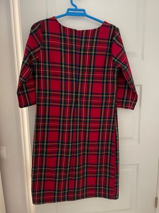 Vestido rojo cuadros