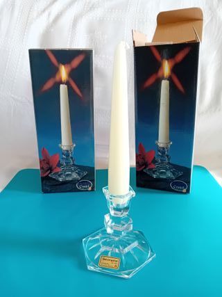 2 candelabros cristal vintage INN-CRYSTAL. Viena