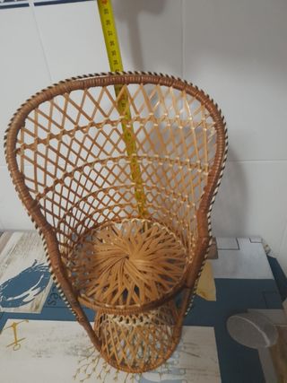 Silla mimbre decoración