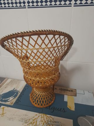 Silla mimbre decoración