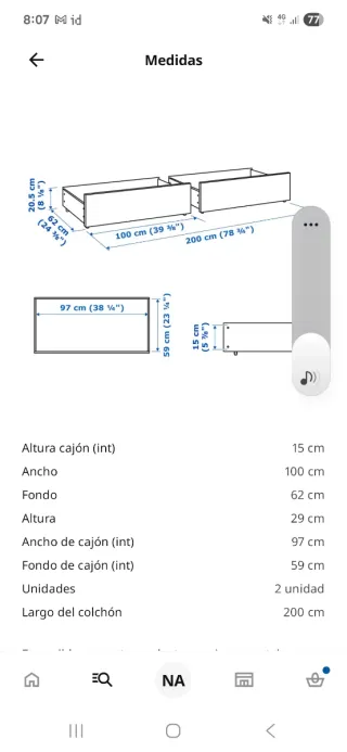 Cajones  de cama ikea