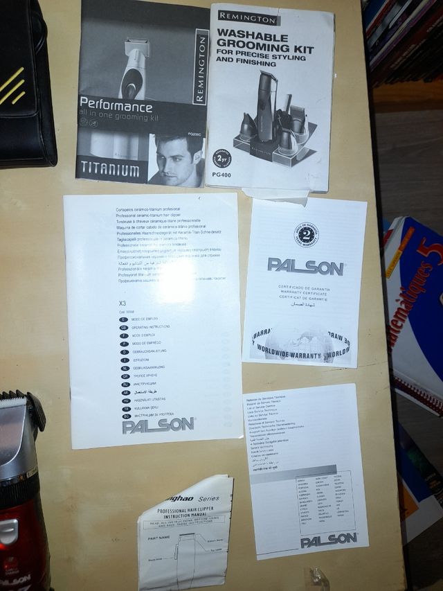 Lote 4 máquinas de afeitar cortar pelo