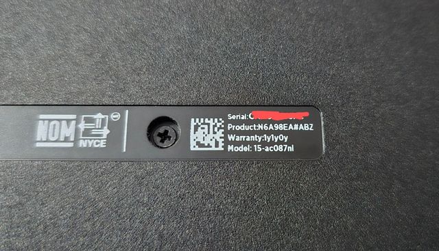 PC 15" HP AC-087NL Intel I5 8/512 ssd