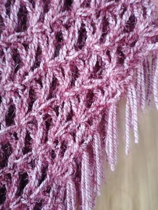 Poncho de Lã Feito à mão