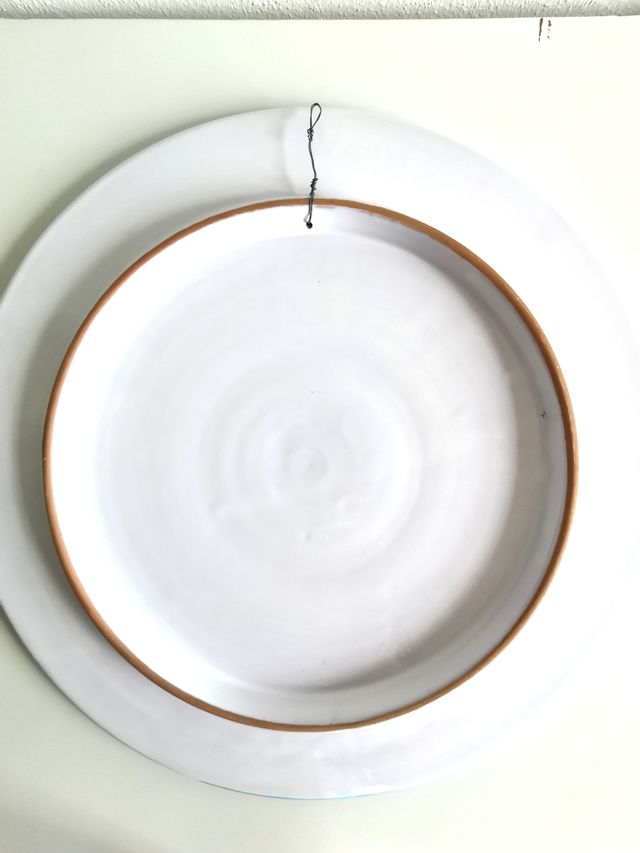 Piatto ceramica italiana, papaveri, D31