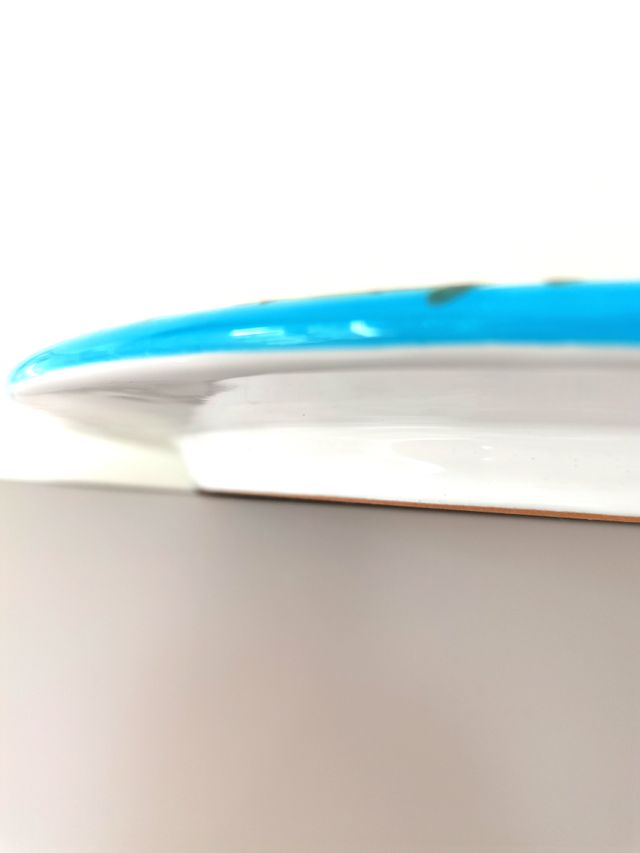 Piatto ceramica italiana, papaveri, D31