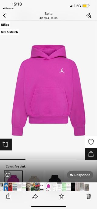 Ganga Sudadera Jordan brooklyn chica