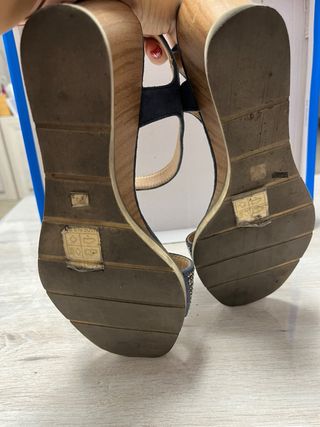 Sandalias azules plataforma