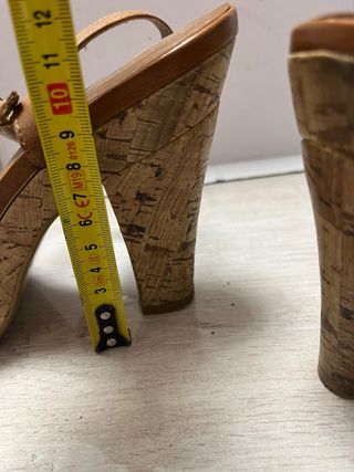 Sandalias tacon marrones