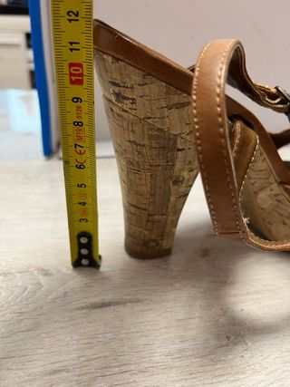 Sandalias tacon marrones