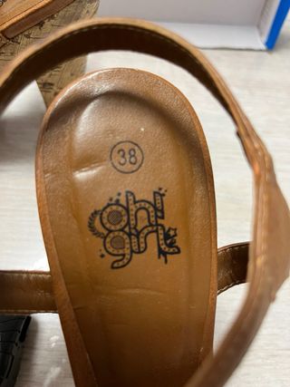 Sandalias tacon marrones