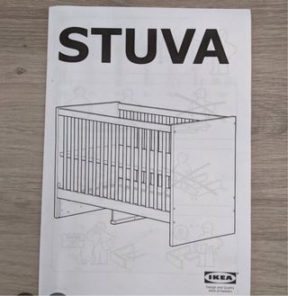 Cuna de ikea Stuva + colchón. cajones, evolutiva 