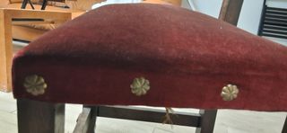 Sillas antiguas de ROBLE Y TERCIOPELO