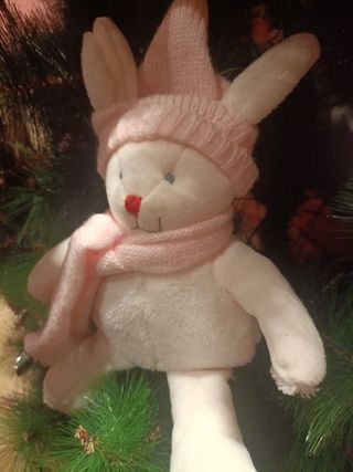 PELUCHE NUEVO CONEJO ROSA NAVIDAD Eñ