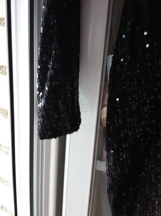 Vestido mujer le lentejuelas fiesta negro Pull&Bea