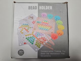 Juego Montessori: cuentas de madera