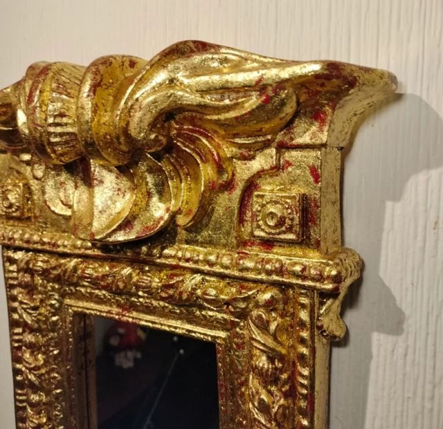 Espejo Cornucopia madera pan oro- 51x35