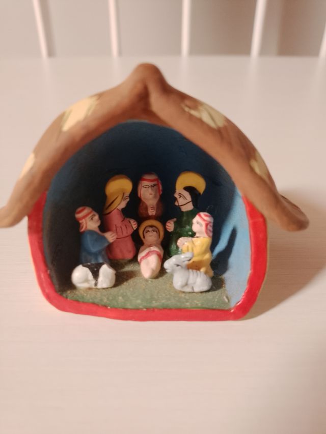 Piccolo presepe etnico in ceramica