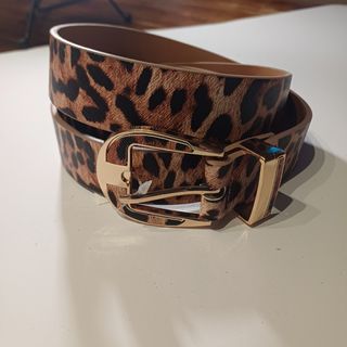 Guantes piel y cinturón leopardo