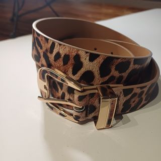 Guantes piel y cinturón leopardo