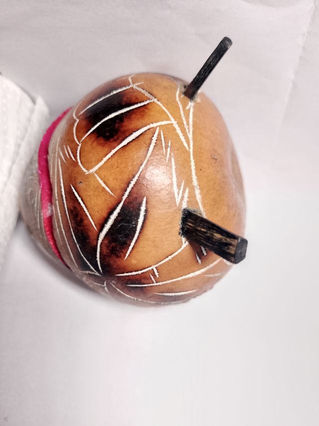 Presepe natalizio etnico in un guscio