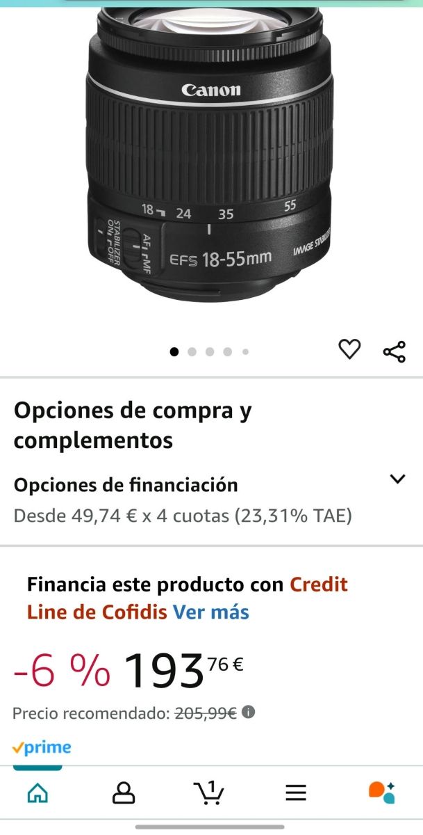 Objetivo Canon EF-S 18-55mm f/3.5-5.6 IS II