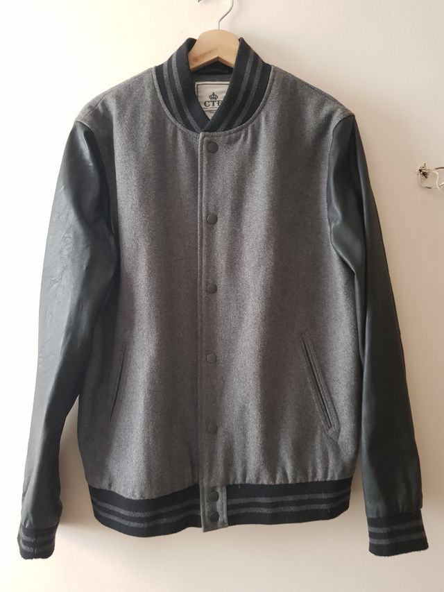 Chaqueta Bomber Cuero Cortefiel Hombre