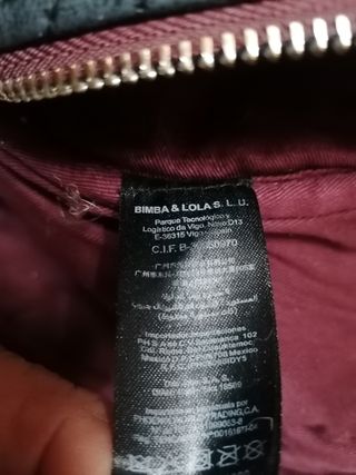 Bolso .Bimba y lola.Piel.
