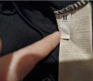 Top canottiera crop nero corto, tg. M fascia vita