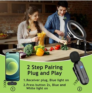 Microfono Wireless K60 per iPhone iPad