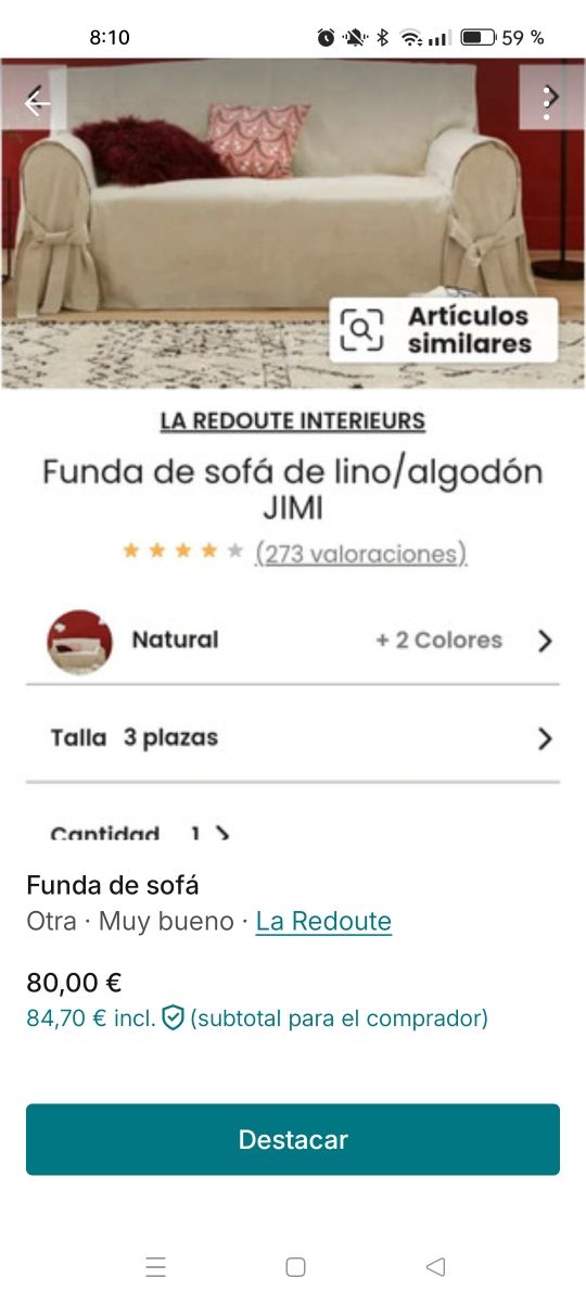 Funda de sofá