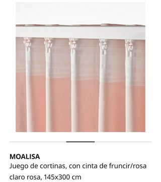 Juego de cortinas rosa Moalisa Ikea