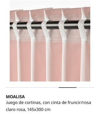 Juego de cortinas rosa Moalisa Ikea