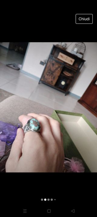 Anello grande Turchese