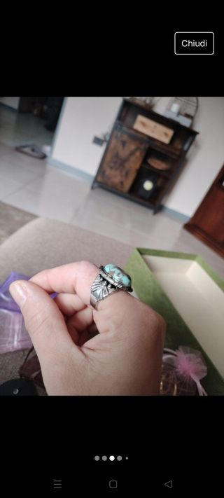 Anello grande Turchese