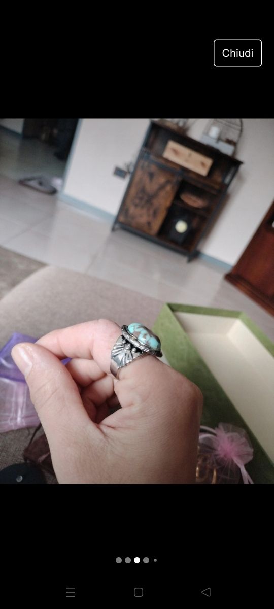 Anello grande Turchese