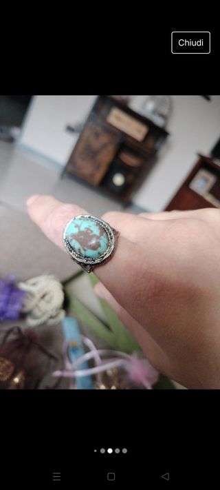 Anello grande Turchese