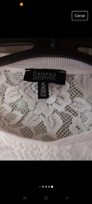 Sudadera encaje o jersey fino mujer Bershka S