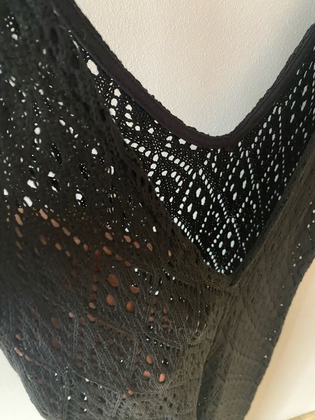 Vestido negro crochet