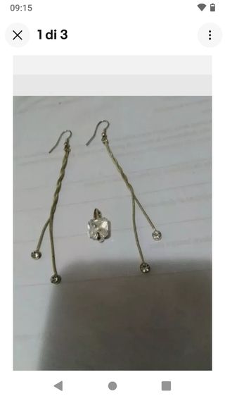 Orecchini Pendenti e ciondolo punto luce