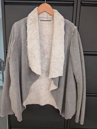Chaqueta de ante con pelo