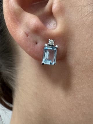 Pendientes de oro de 18 kt con topacios