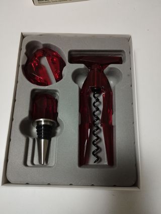 Set vino cavatappi, tagliacapsule, tappo