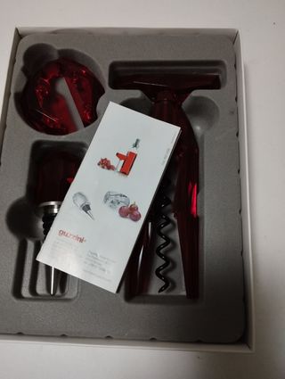 Set vino cavatappi, tagliacapsule, tappo